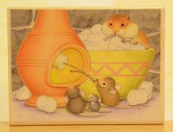 画像1: ハムスターとマシュマロを焼くネズミ